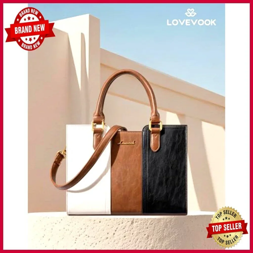 Vintage Leather Shoulder Handbag Small Satchel Tote Crossbody Work Purse